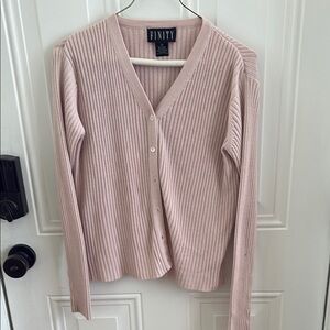 (5/$20) Finity Soft Pink V-Neck Cardigan